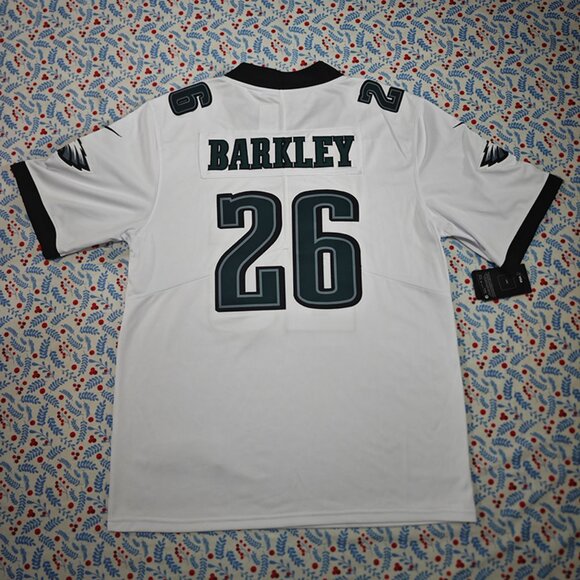 Nike Saquon Barkley Philadelphia Eagles Super Bowl LIX White Jersey No. 26 - Picture 4 of 6